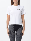 Palm Angels Logo Print Cotton T-shirt In White