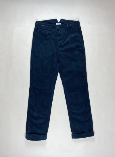 Pre-owned Norse Projects Aarhus Corduroy Pants In Navy Blue