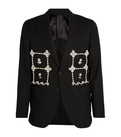 Simone Rocha Cake-embellished Blazer In Black
