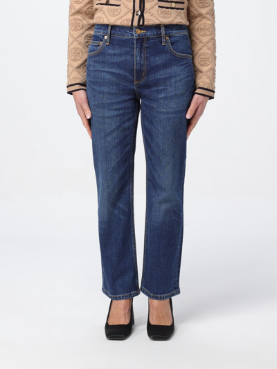 Tory Burch Jeans  Woman Color Denim In Aged Dark Wash