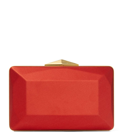 Jimmy Choo Diamond Box Clutch In Rot