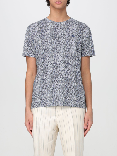 Etro T-shirt  Men Color Gnawed Blue