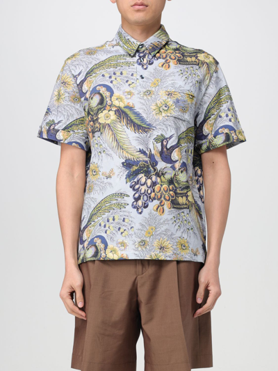 Etro T-shirt  Men Color Gnawed Blue