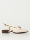 Tod's Woman Pumps Ivory Size 7 Leather In Cream