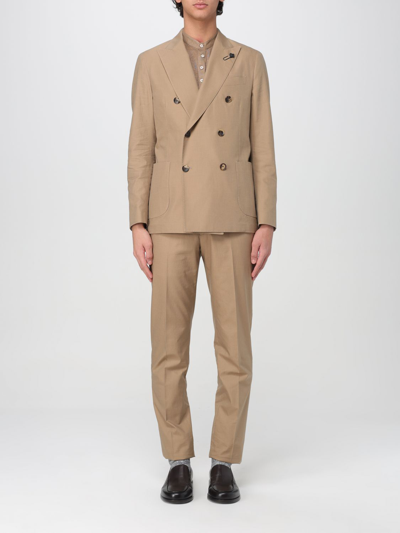 Lardini Suit  Men Color Camel In Brown