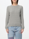 Polo Ralph Lauren Long-sleeved Round-neck Sweater In Grey