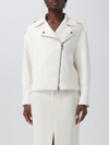 BRUNELLO CUCINELLI JACKET BRUNELLO CUCINELLI WOMAN COLOR WHITE,F21542001