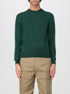 Gucci Logo Embroidered Knit Sweater In Green