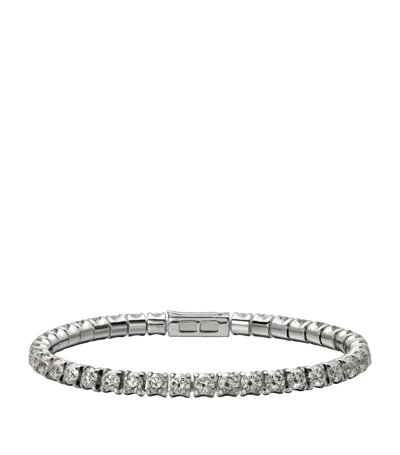 Cartier White Gold And Diamond Essential Lines Bracelet In Silver