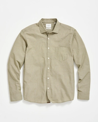 Billy Reid Micro-basketweave John T Shirt In Olive