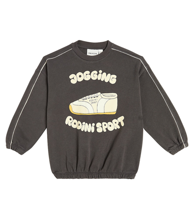Mini Rodini Kids' Jogging Cotton Jersey Sweatshirt In Grey