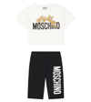 MOSCHINO COTTON-BLEND T-SHIRT AND SHORTS SET