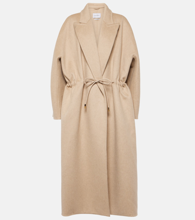 Max Mara Bertone Oversized Cashmere Coat In Neutrals