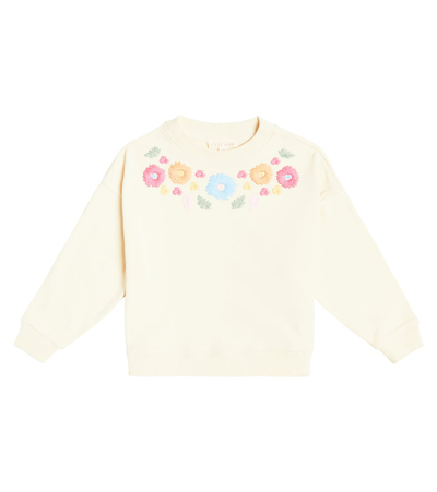 Louise Misha Kids' Rosalia Embroidered Cotton Sweatshirt In Neutrals