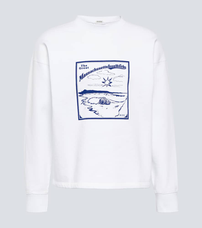 Bode Ironworks Cotton Jersey Sweatshirt In White