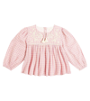 Louise Misha Vally Checked Cotton Blouse In Multicoloured