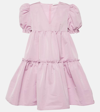 NINA RICCI GATHERED TIERED MINIDRESS