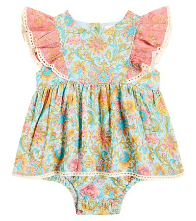 Louise Misha Baby Lena Floral Cotton Playsuit In Multicoloured