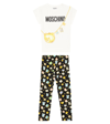 Moschino Printed Cotton T-shirt And Leggings Set In Black