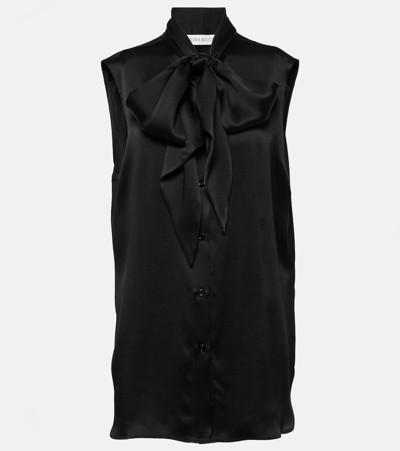 Nina Ricci Satin Shirt In Black