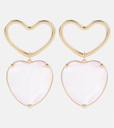 Nina Ricci Embellished Earrings In Pink