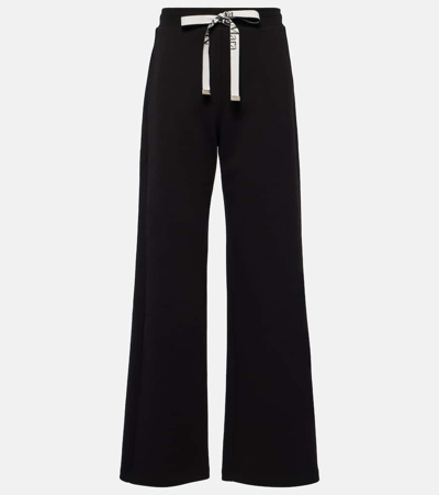 's Max Mara Badia Cotton-blend Wide-leg Sweatpants In Black