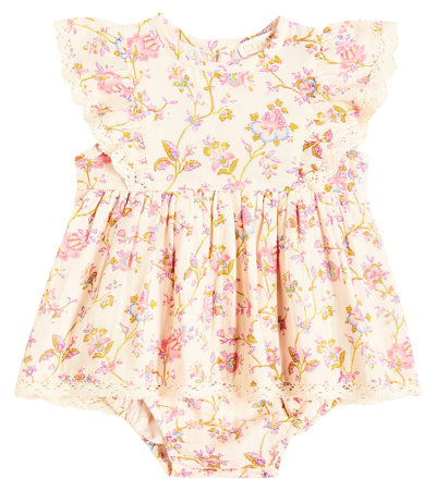 Louise Misha Baby Lena Floral Cotton Playsuit In Multicoloured