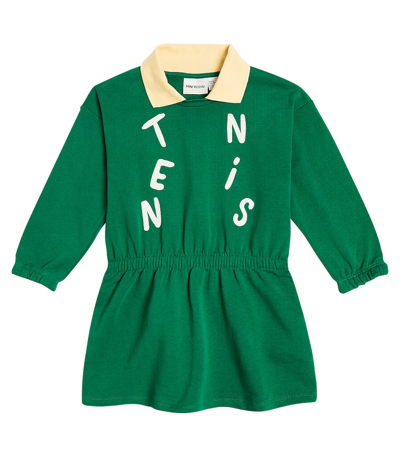 Mini Rodini Kids' Tennis Cotton Jersey Dress In Green
