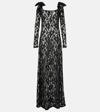 NINA RICCI BOW-DETAIL LACE GOWN