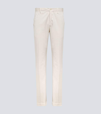 Incotex Cotton Straight Pants In White