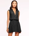 Ramy Brook Peyton Button Down Mini Dress In Black