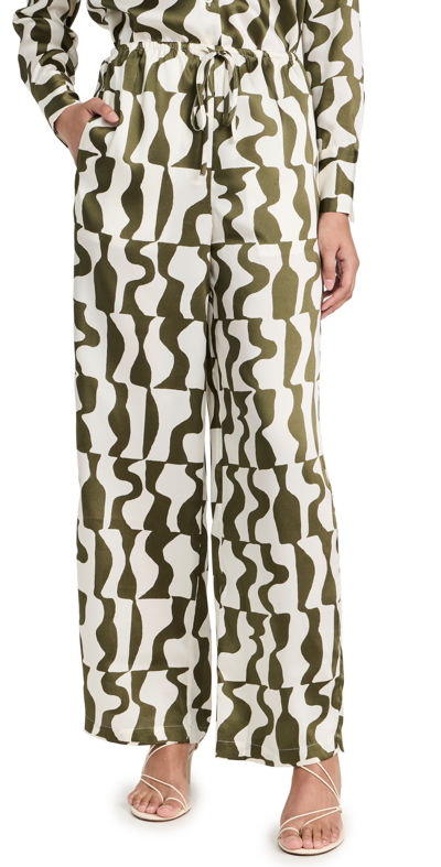 Rails Damani Drawstring Twill Pants In Green