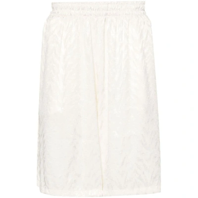 Family First Patterned Track Shorts In White