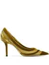 Jimmy Choo Love 85 Velvet-trimmed Pumps