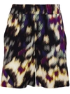 Isabel Marant Vatauya Elastic Waist Shorts In Ochre/black