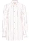 Marni Striped Cotton-poplin Shirt In White
