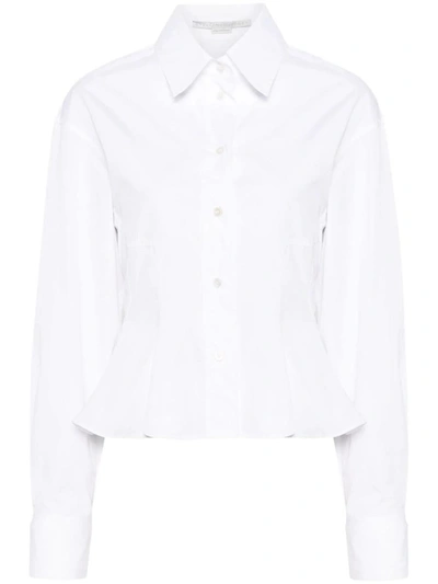 Stella Mccartney Peplum-waist Cotton Shirt In White