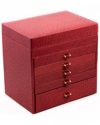 Bey-berk Ostrich Leather Jewelry Chest