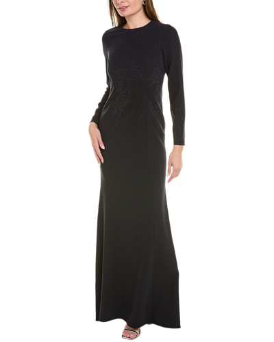 Teri Jon By Rickie Freeman Rhinestone Gown In Blue