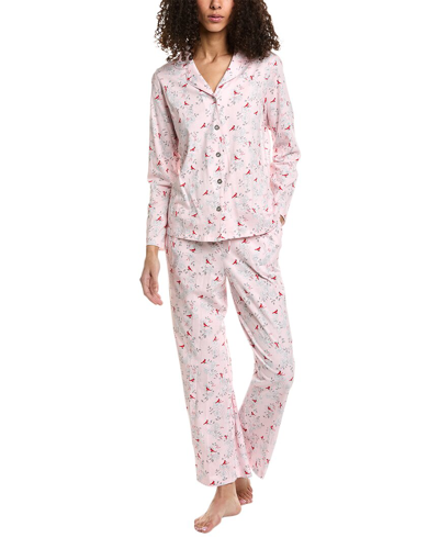Carole Hochman 2pc Pajama Pant Set In Pink