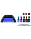 JOYA MIA JOYA MIA GEL NAIL POLISH STARTER 7PC KIT WITH LED LAMP AND 3 COLORS