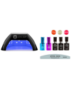 Joya Mia Gel Nail Polish Starter 7pc Kit With Led Lamp And 3 Colors