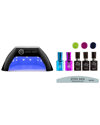 JOYA MIA JOYA MIA GEL NAIL POLISH STARTER 7PC KIT WITH LED LAMP AND 3 COLORS