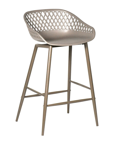 Moe's Home Collection Piazza Outdoor Counter Stool In Grey