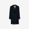 Burberry Short Kensington Heritage Trench Coat In Coal Blue