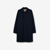Burberry Mid Camden Heritage Coat In Coal Blue