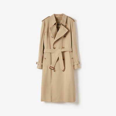 Burberry Long Kensington Heritage Trench Coat In Honey