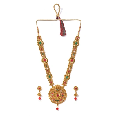 Sohi Meenakari Gold Plated Necklace Set