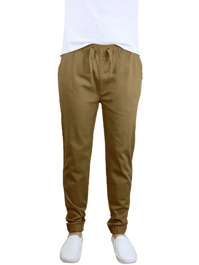 Galaxy By Harvic Mens Jogger Mid-rise Pants In Brown