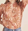 Trovata Bailey Blouse In Autumn Paisley In Multi